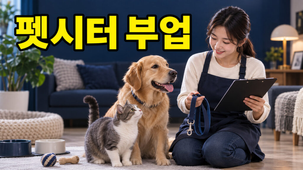 반려견 목줄과 보호자 상담 사항을 확인하는 방문 펫시터
