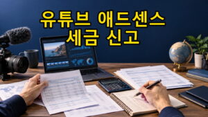 유튜브 애드센스 수익과 세금 자료를 확인하는 영상 제작자