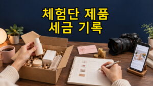 체험단에서 제공받은 제품과 원고료 내역을 기록하는 콘텐츠 제작자